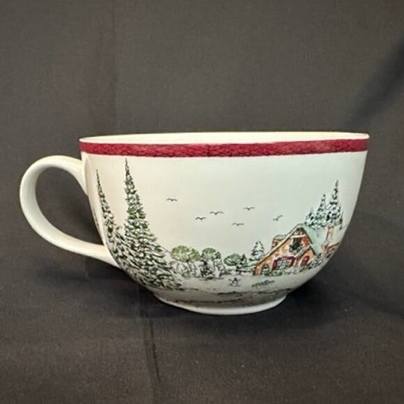 Williams Sonoma Large Christmas Winter Snowman Hot Chocolate Latte Mug - Picture 3 of 7